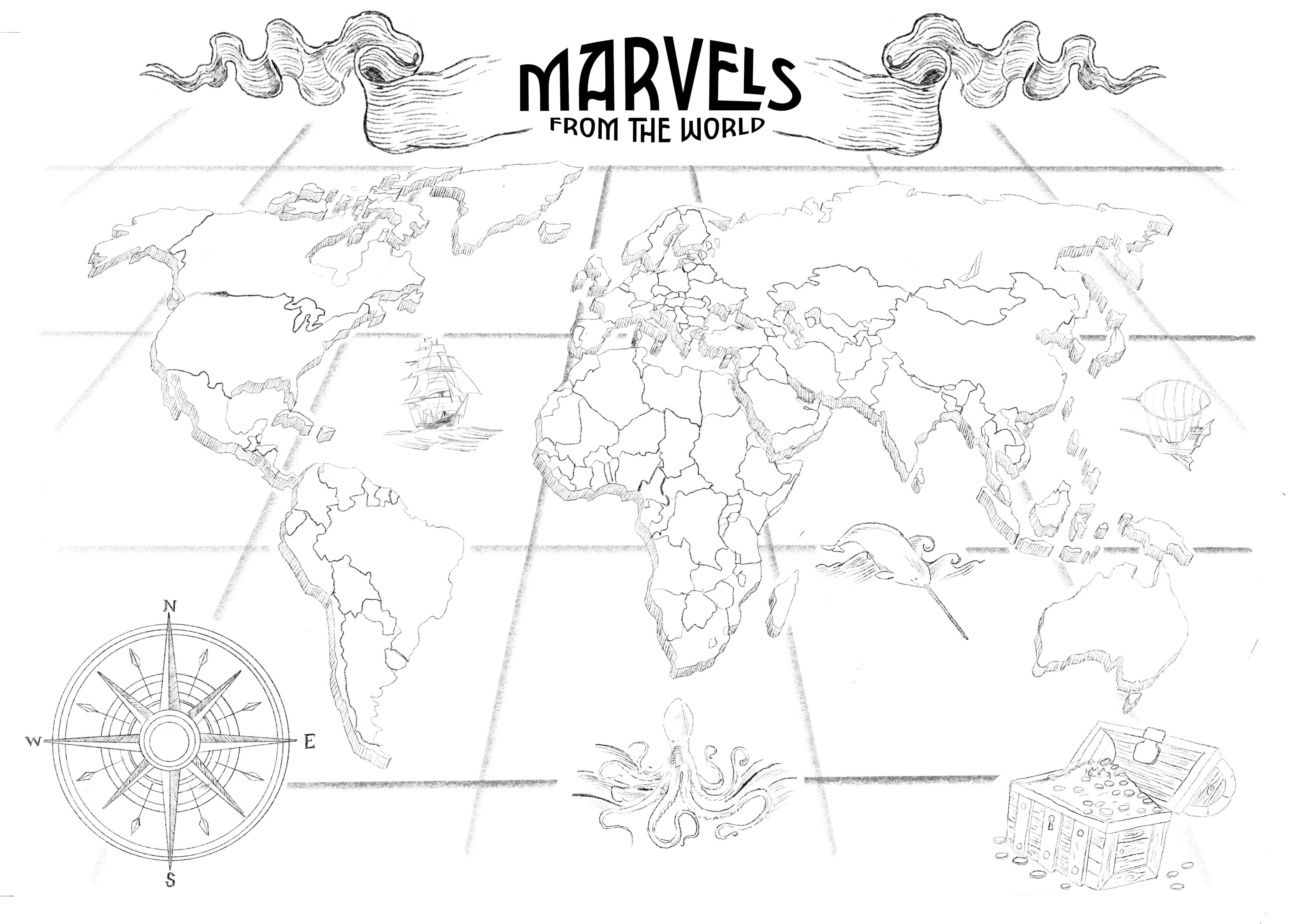 rough sketch of the marvels illustration